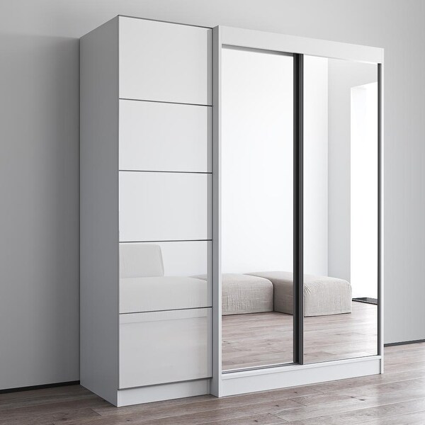 Aria 2D120-EX Wardrobe with 2 Mirrors - - 37844234