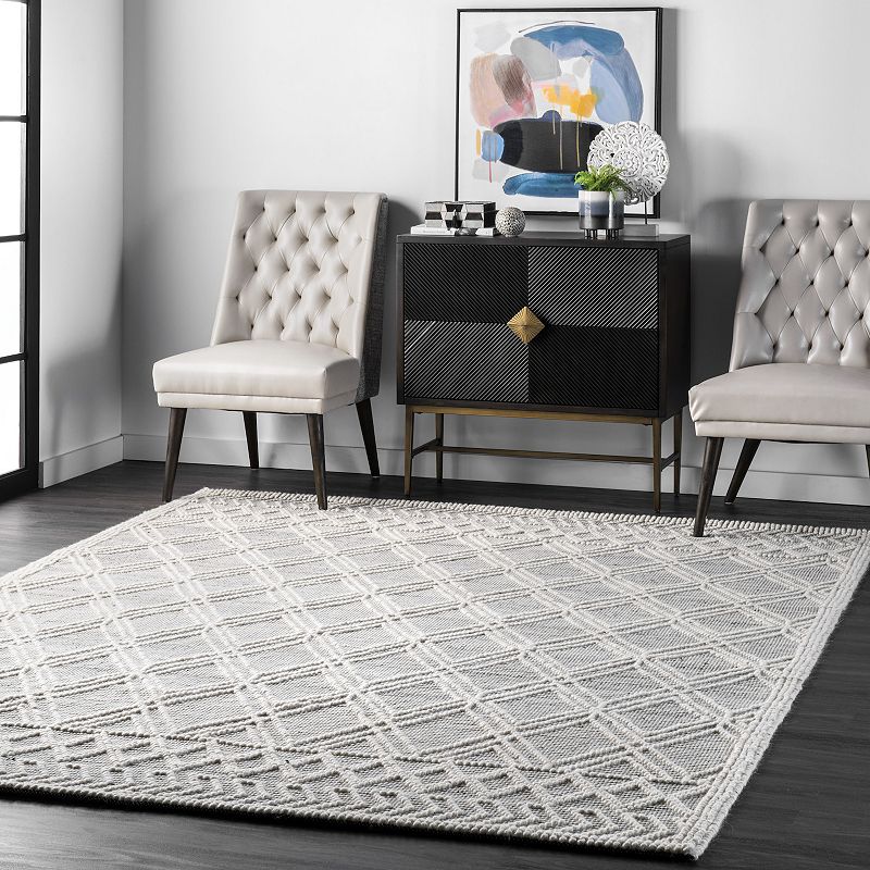 nuLOOM Contemporary Trellis Natti Wool Blend Rug