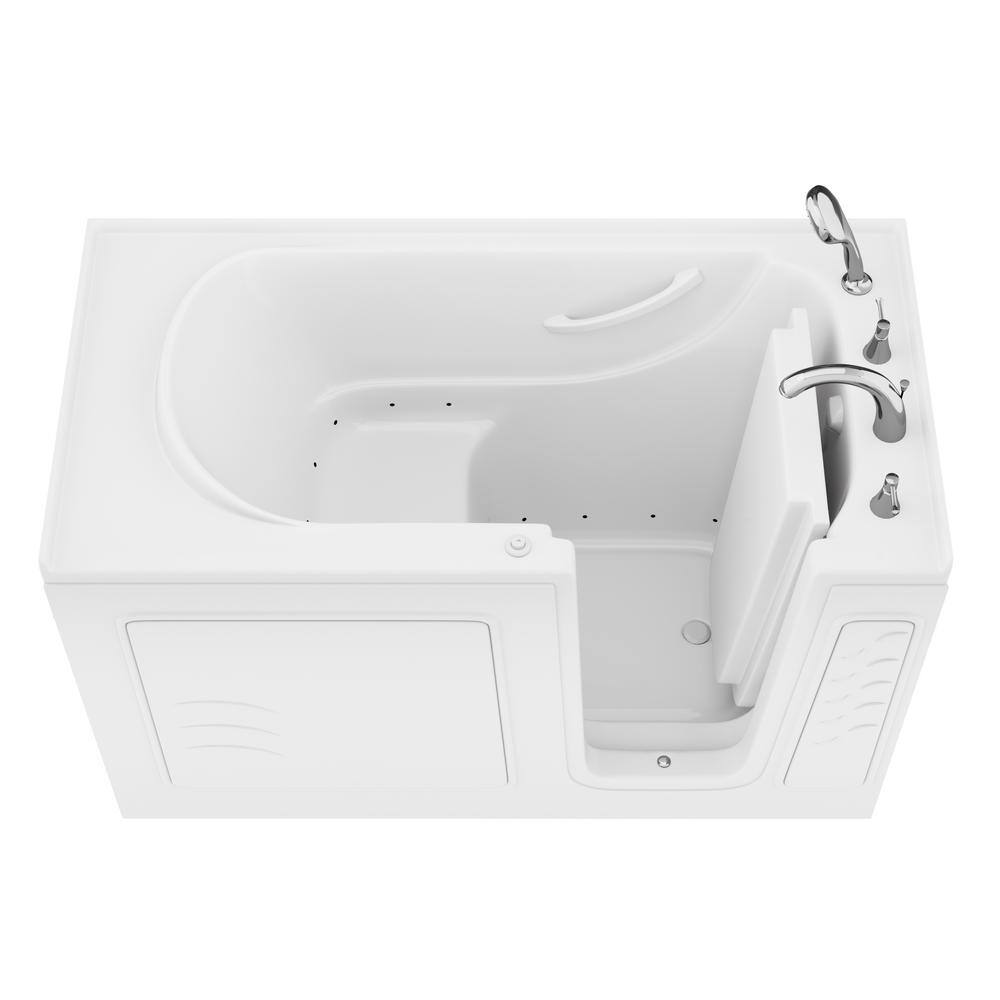 Universal Tubs Builder's Choice 60 in. Right Drain Quick Fill Walk-In Air Bath Tub in White B3060RWA