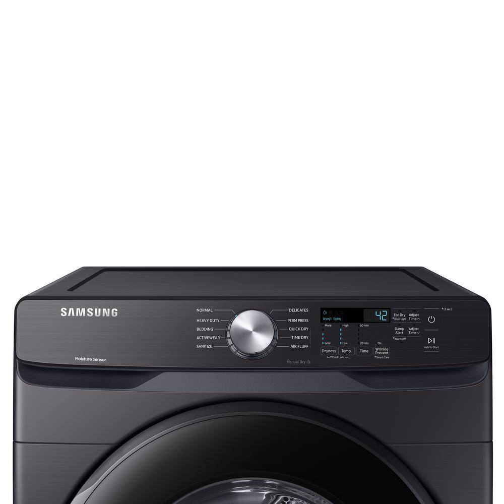  7.5 cu. ft. Stackable Vented Electric Dryer with Sensor Dry in Brushed Black DVE45T6000V