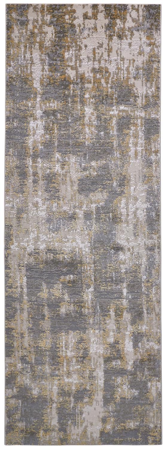 Vanhorn Gray and Gold Rug by BD Fine