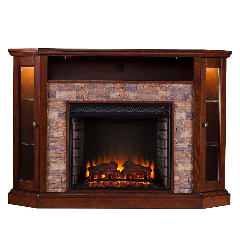 Rawley Convertible Corner Electric Media Fireplace