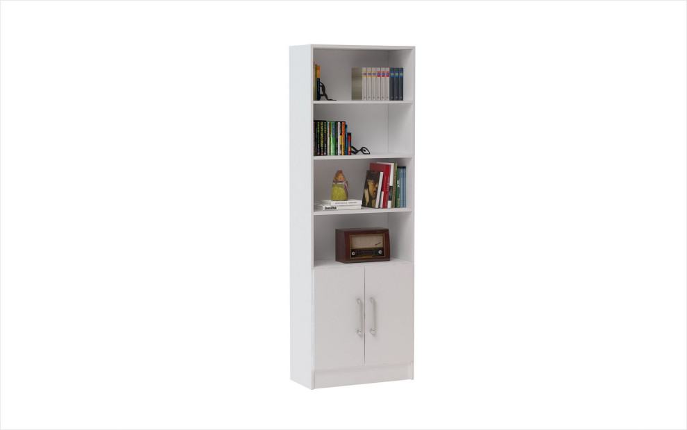 Manhattan Comfort Practical Catarina Cabinet  5 Shelves   Transitional   Bookcases   by Manhattan Comfort  Houzz