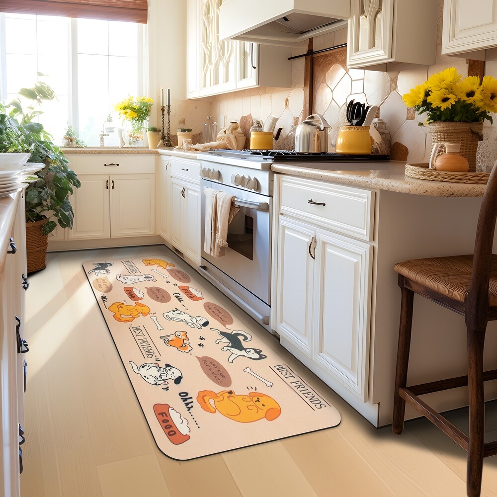 Ray Star PVC Foam Kitchen Mat (Dogs)