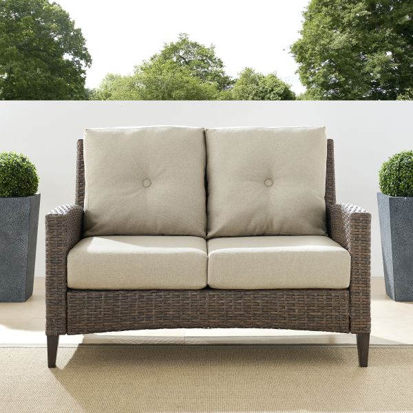 Rockport Outdoor Wicker High Back Loveseat