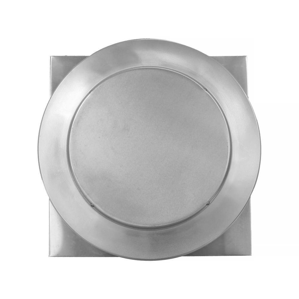 10 in. Dia. Aluminum Round Back Roof Vent with Curb Mount Flange in Mill Finish RBV-10-C2-CMF