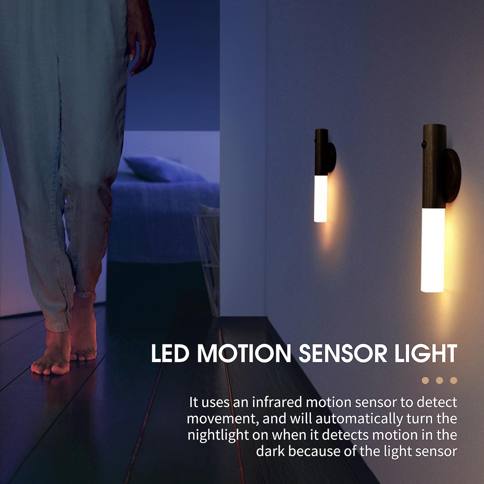 Wall-mounted Motion Sensor Night Light Removable Hand Light Automatic On/off Rechargeable Led Sensor Closet Light Self-stick and Magnetic Stair Lamp For