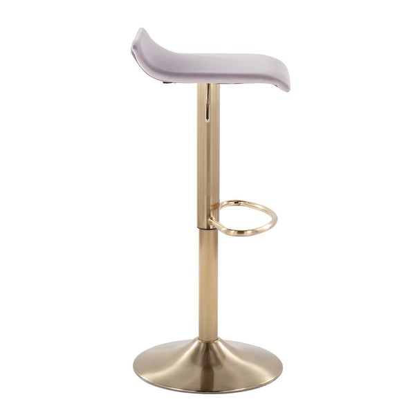 Silver Orchid Tower Ale Brushed Gold Adjustable Bar Stool (Set of 2)