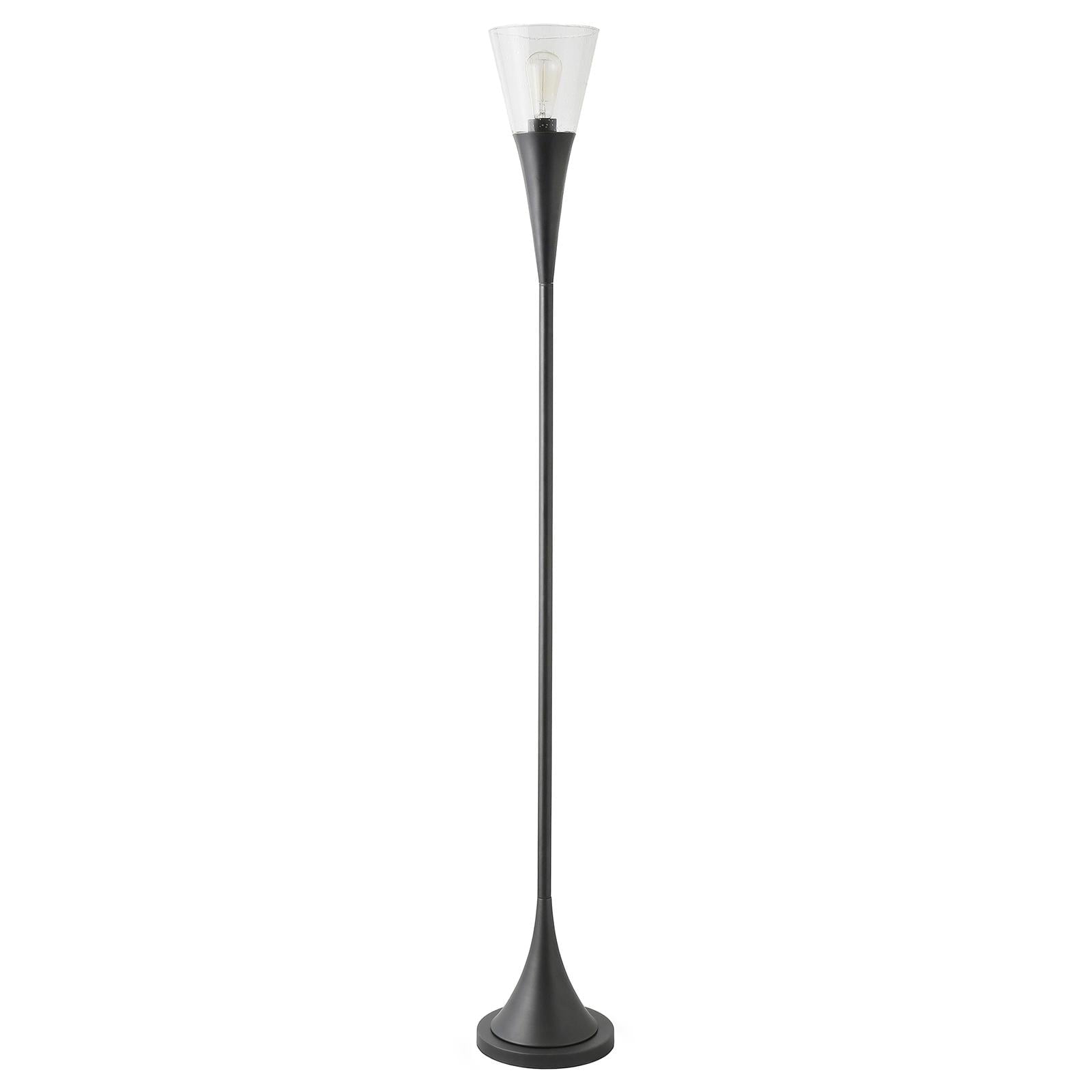 Evelyn&Zoe Traditional Metal Torchiere Floor Lamp