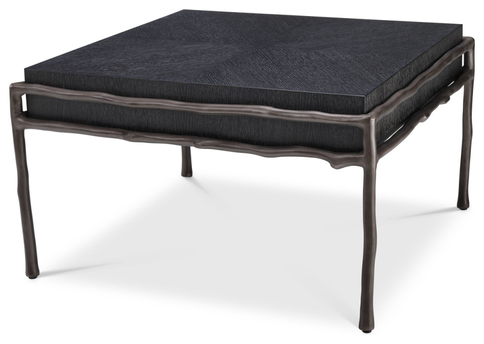 Charcoal Oak Square Side Table  Eichholtz Premier   Transitional   Side Tables And End Tables   by Oroa   Distinctive Furniture  Houzz