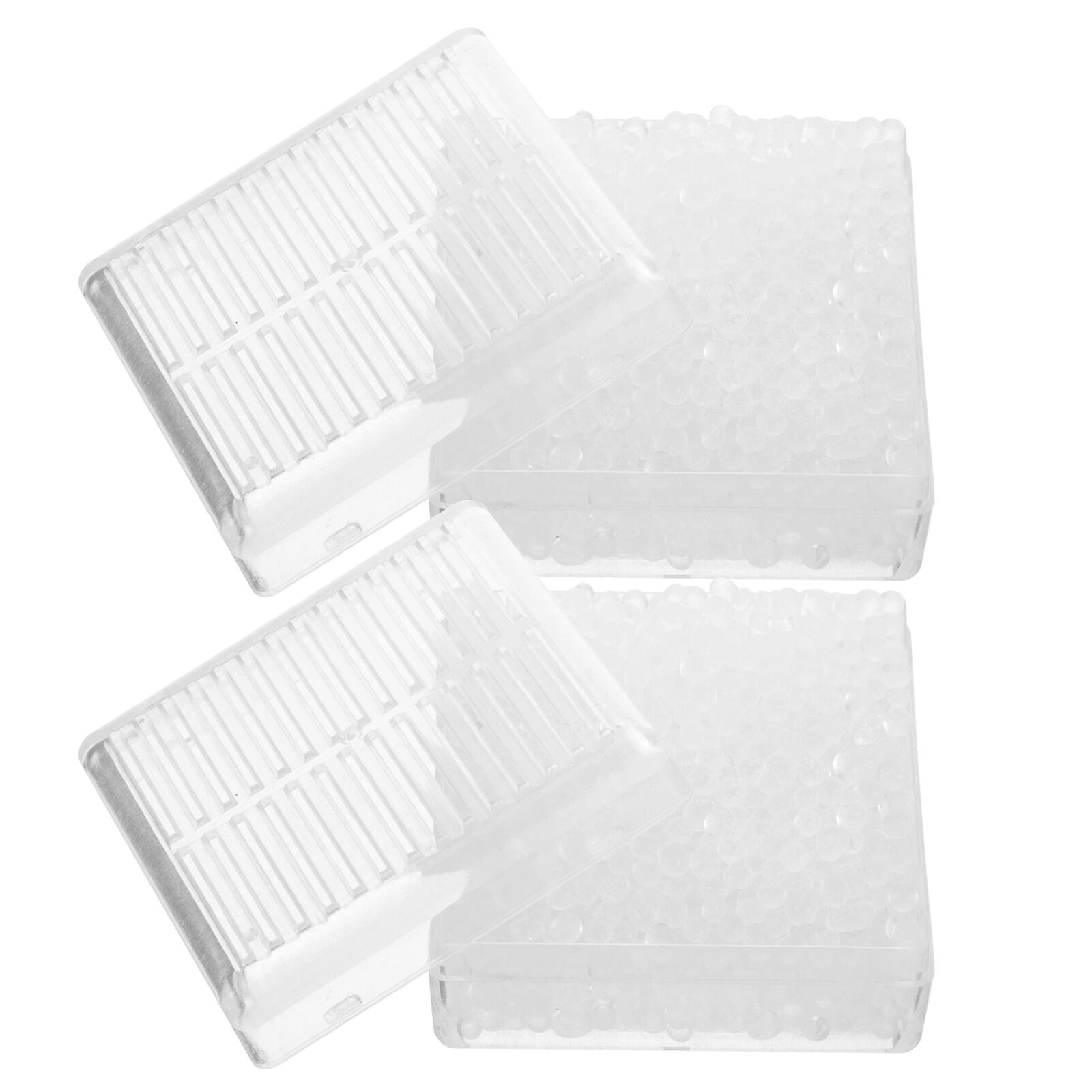 2pcs Camera Silica Gel Dehumidifier Box Desiccant Silica Gel Canister Absorber Desiccant Box