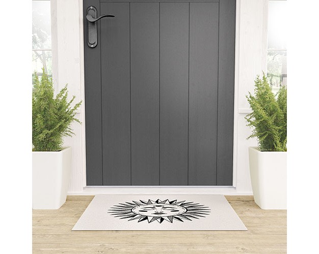 Avenie Vintage Sun I Welcome Mat society6