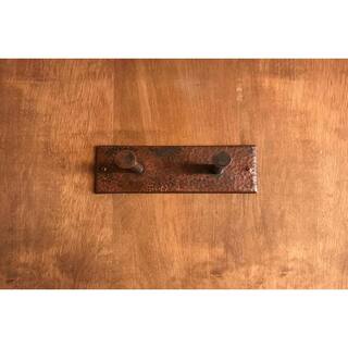 Premier Copper Products Hand Hammered Copper Double Robe Hook in Oil Rubbed Bronze RH2