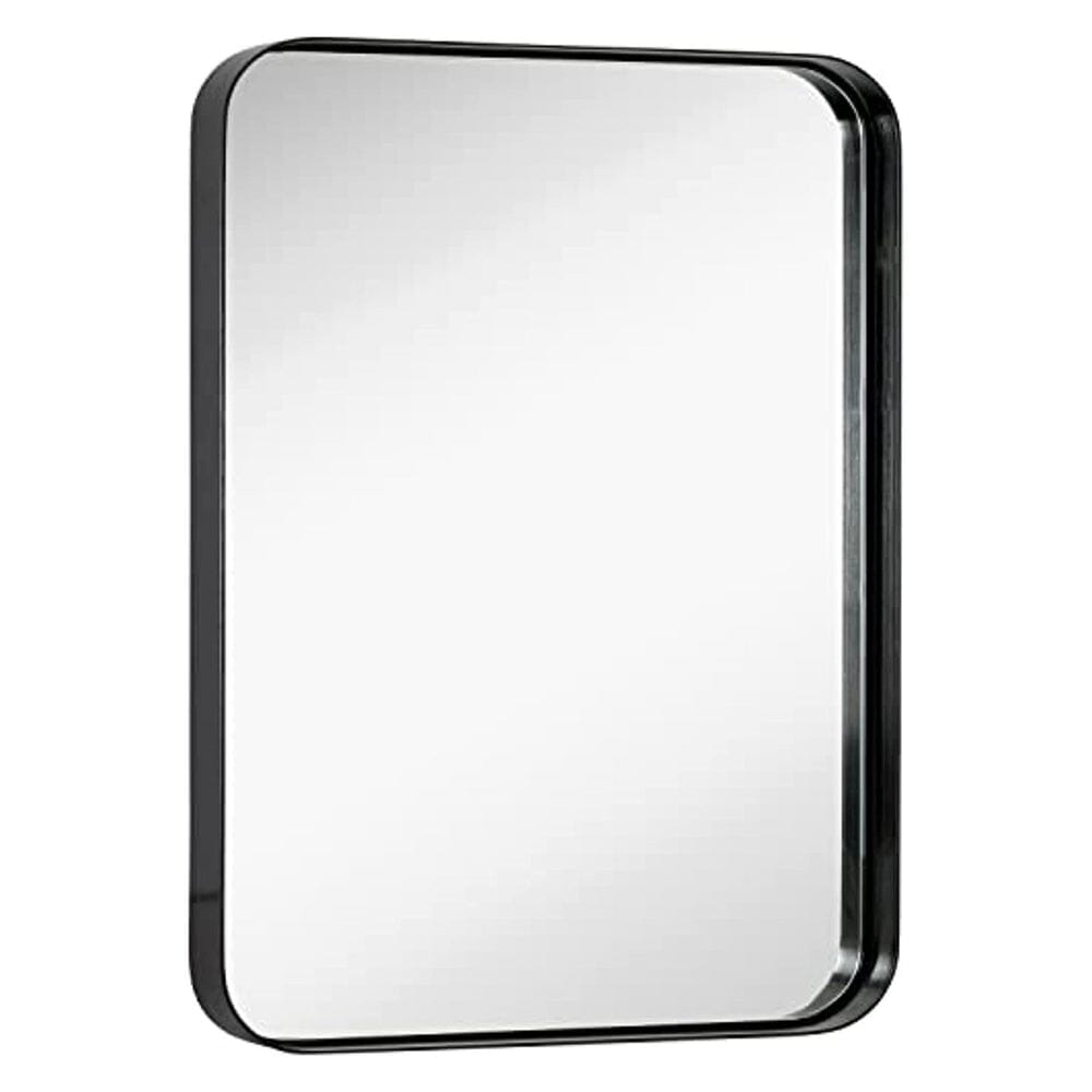 Contemporary Brushed Metal Wall Mirror (16