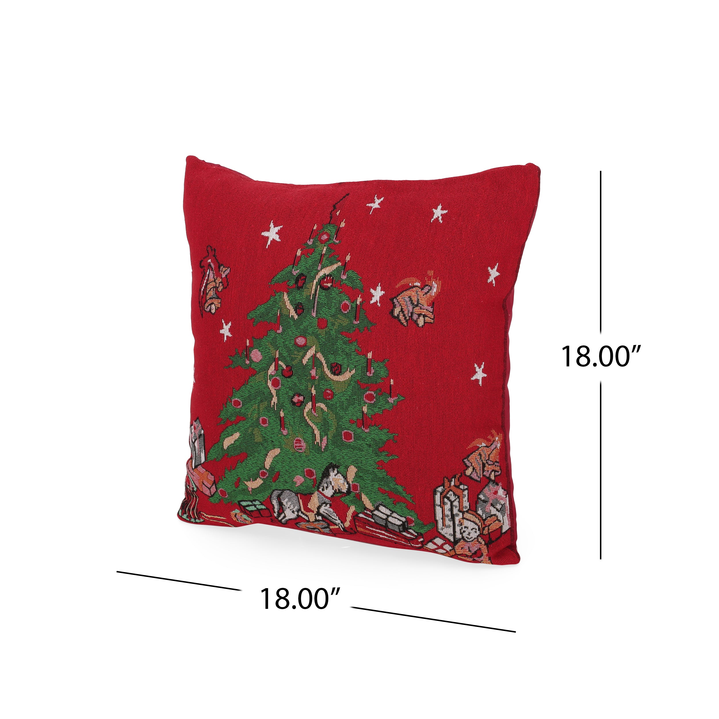 Benoit Modern Fabric Christmas Throw Pillow Cover