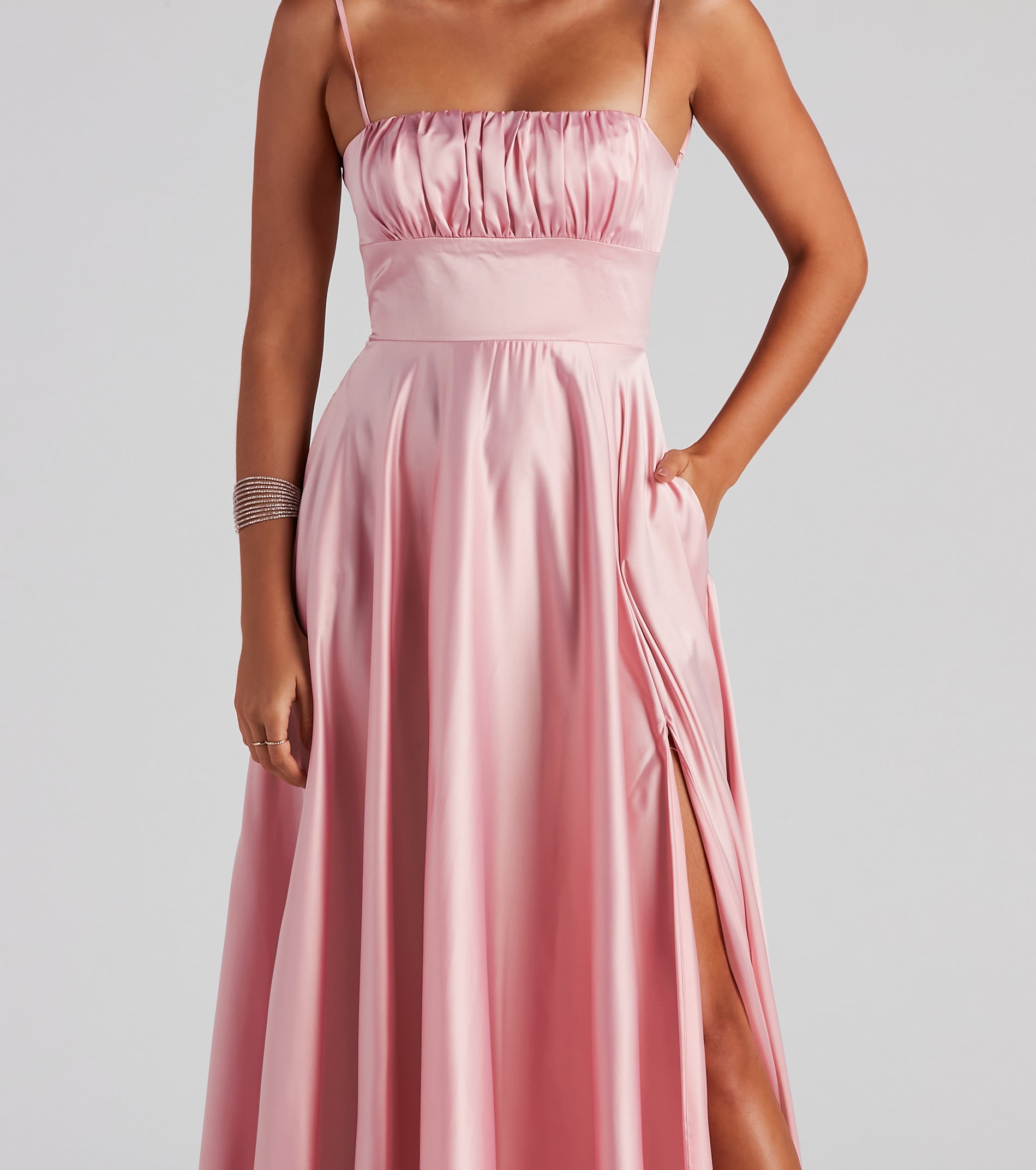 Jenny A-Line Satin Formal Dress