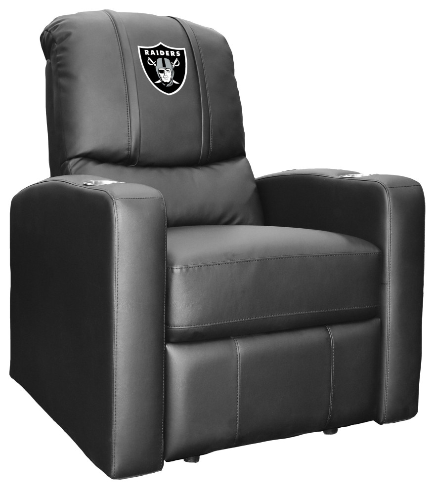 Las Vegas Raiders Primary Man Cave Home Theater Recliner   Contemporary   Recliner Chairs   by DreamSeats LLC  Houzz