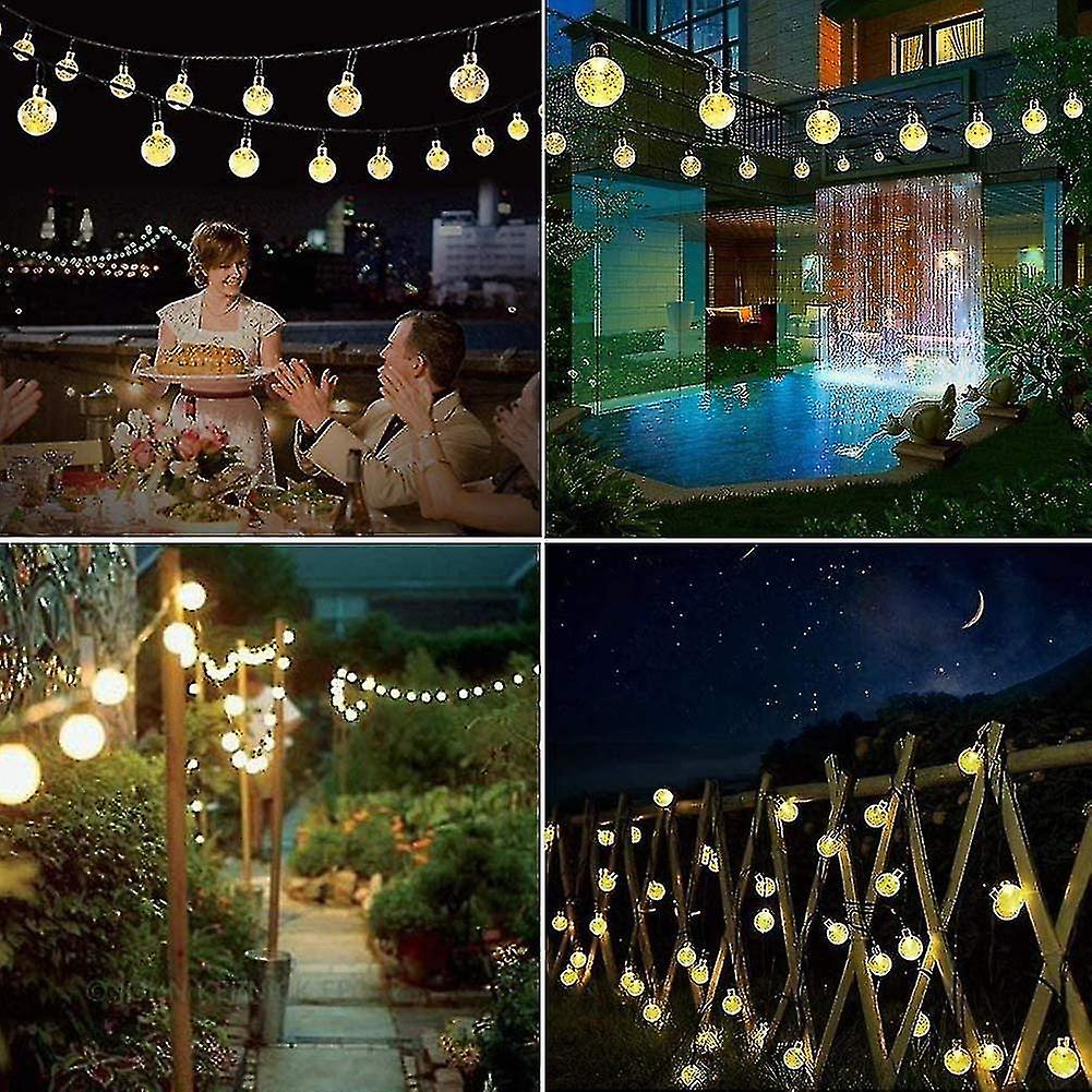 Waterproof Solar String Light 50 Leds 7m 8 Solar Modes(warm White)