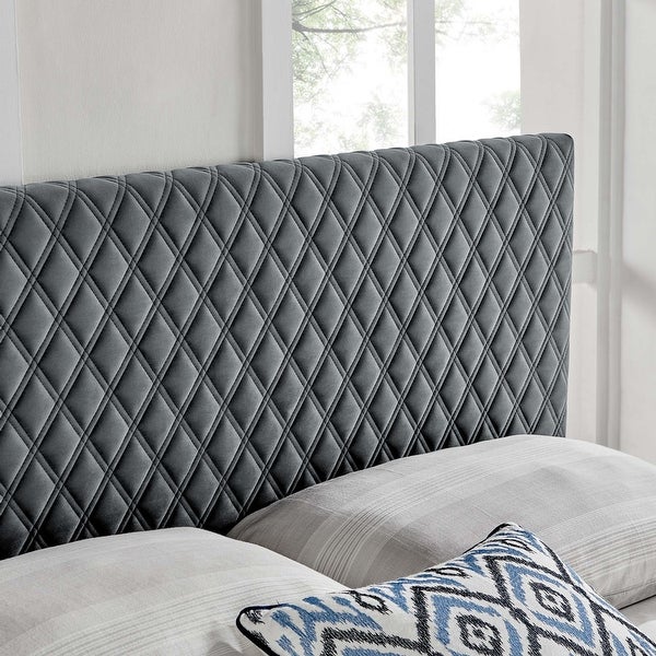 Angela Twin Performance Velvet Headboard - - 31640359