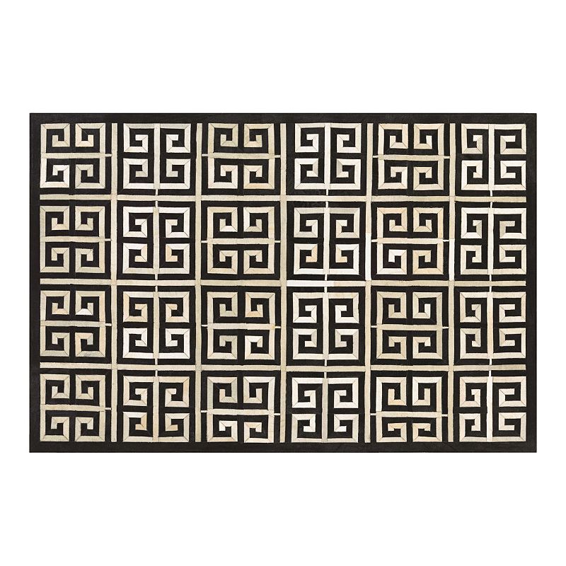 Couristan Chalet Meander Cowhide Leather Area Rug