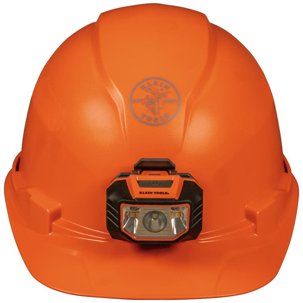 Klein Tools Hard Hat Non-vented with Headlamp Orange 60900K from Klein Tools