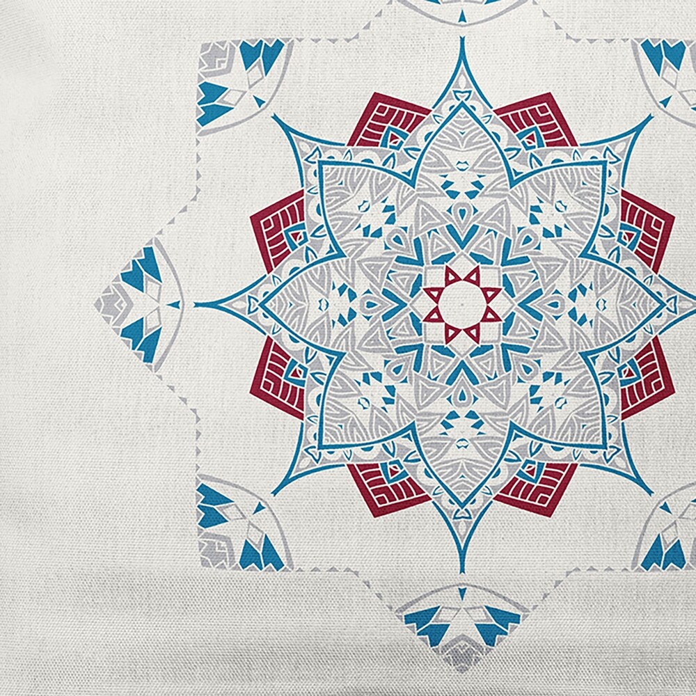 Snowflake Star Winter Soft Spun Polyester Indoor/Outdoor Throw Pillow