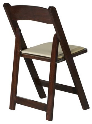 Traditional Folding Chair  Resin Frame With Padded Seat  ampOpen Back   Transitional   Folding Chairs And Stools   by Decorn  Houzz