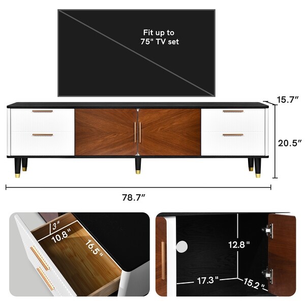 Moasis TV Stand 4-Drawer 78.7