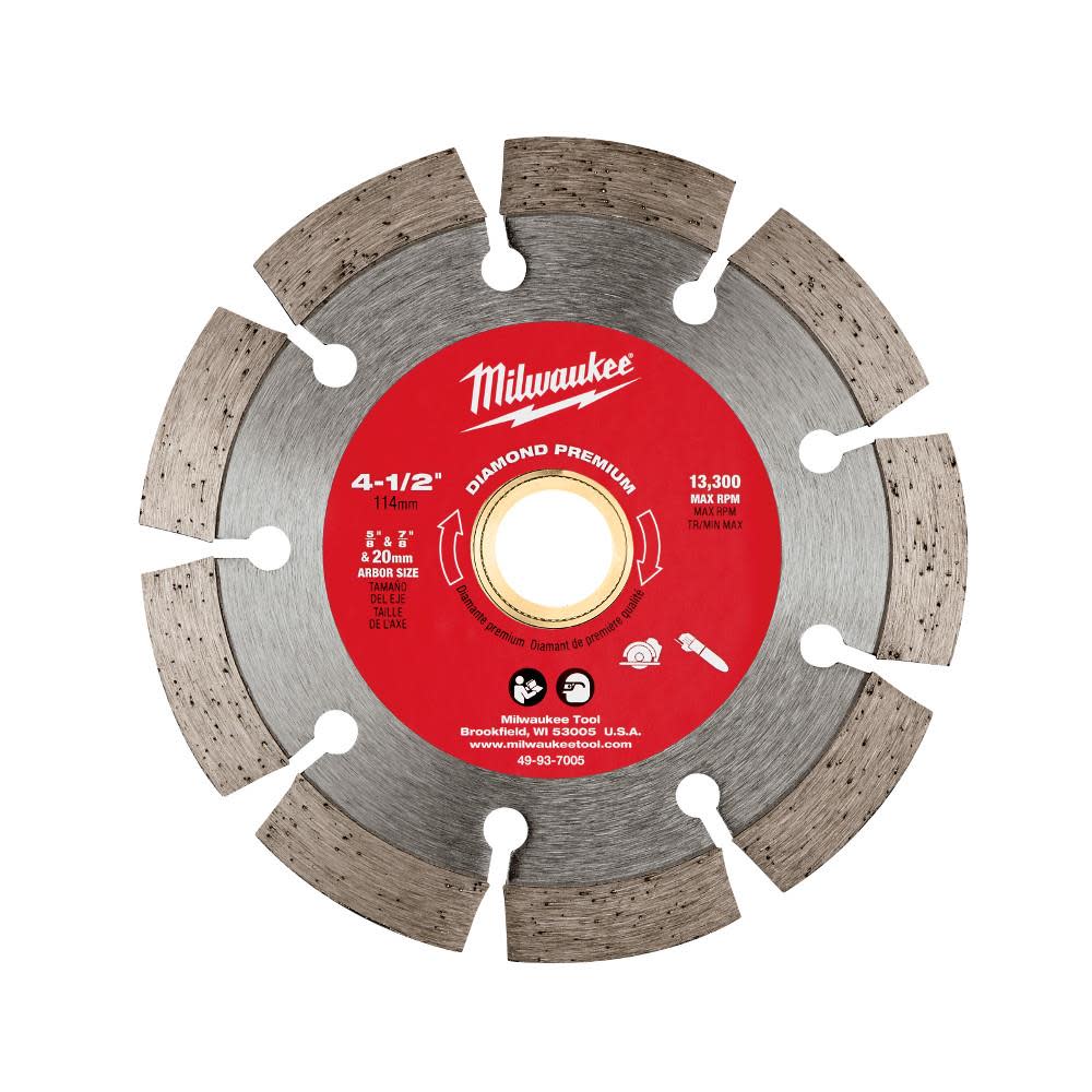 Milwaukee 4-1/2 in. Diamond Premium Segmented 49-93-7005 from Milwaukee