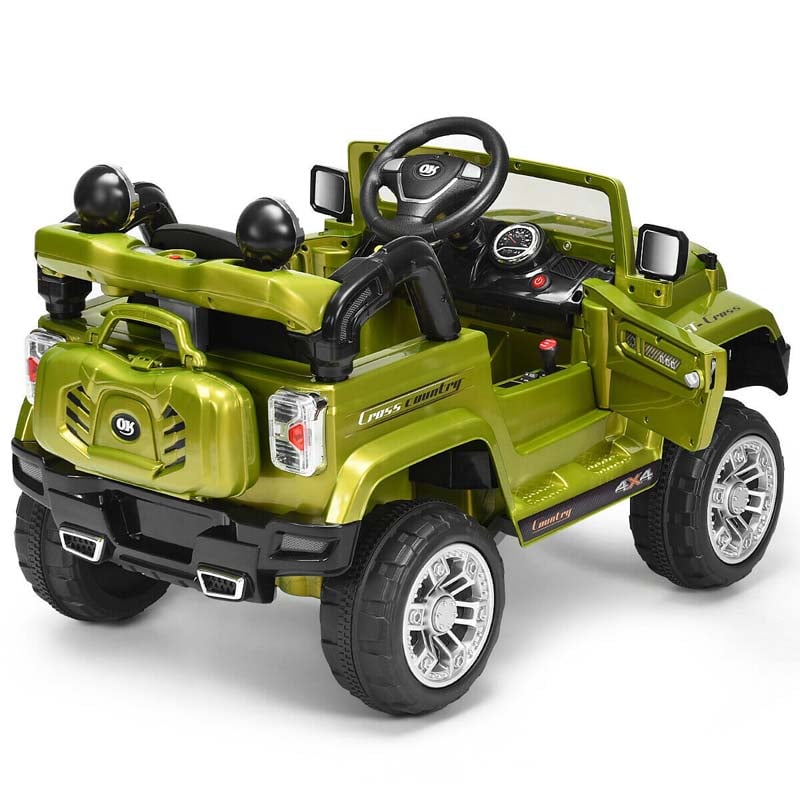 Kids Ride On Truck 12V Battery Powered Ride-on Toy Car with LED Headlights, MP3, Music, Horn