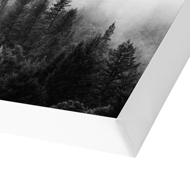 Americanflat Botanical Landscape Foggy Tree Scandinavian Scenery By Tanya Shumkina Wrapped Canvas