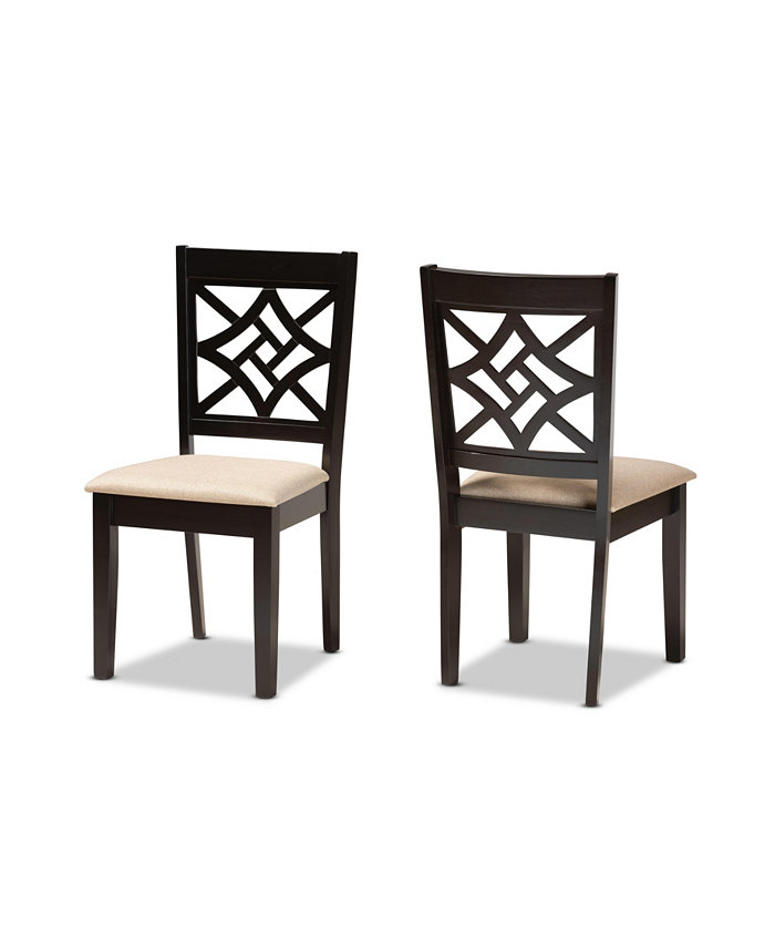 Baxton Studio Nicolette Modern and Contemporary Wood Dining Chair Set 2 Piece