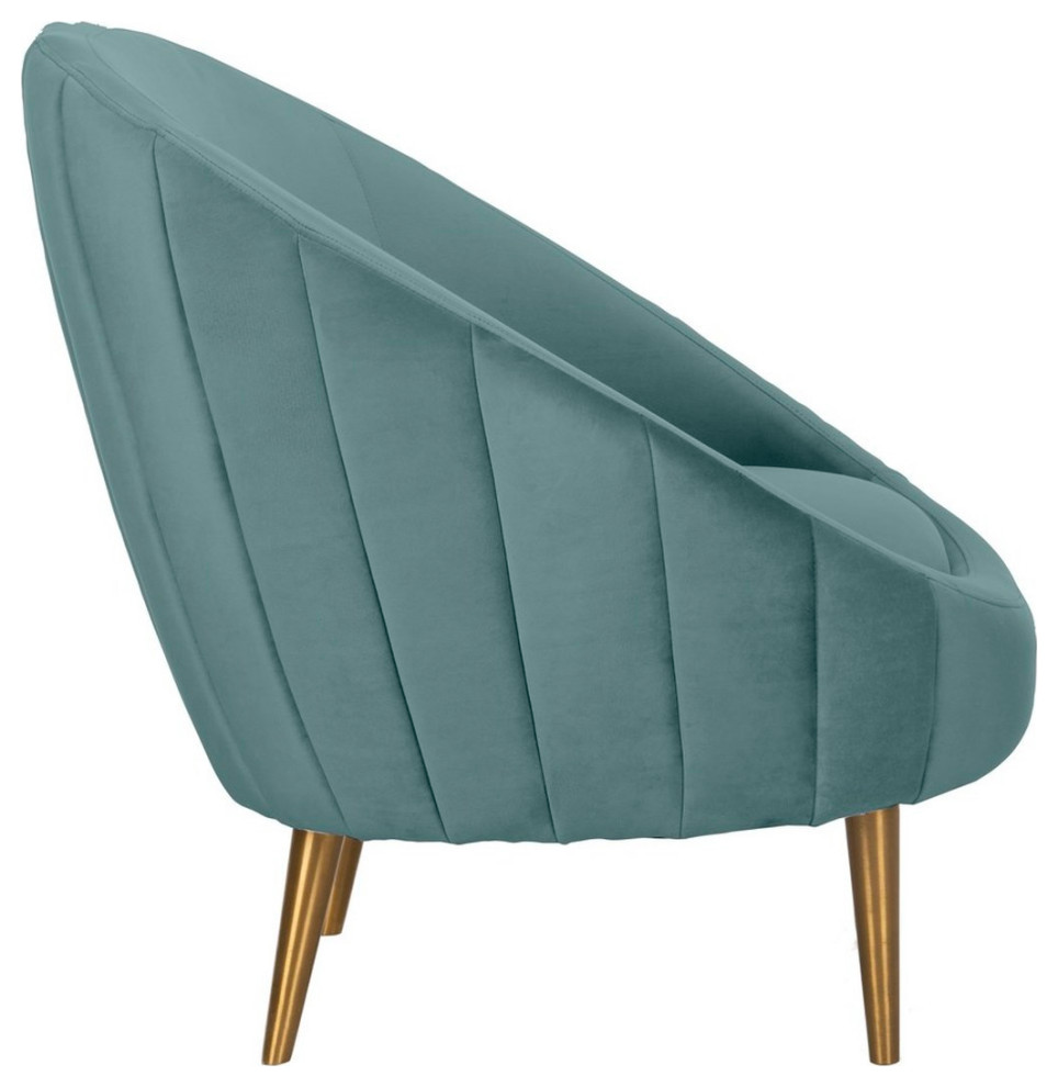 Kasia Channel Tufted Tub Chair Seafoam   Midcentury   Armchairs And Accent Chairs   by V.S.D Furniture  Houzz