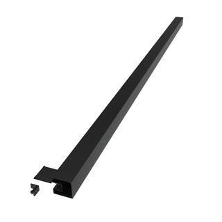 Barrette Outdoor Living 3 in. x 3 in.x 99 in. Mixed Materials Matte Black End Fence Post Kit 73047358