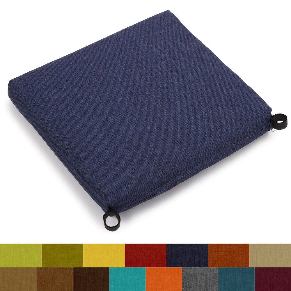 Indoor/Outdoor Polyester Solid Chair Cushion   20 x 19