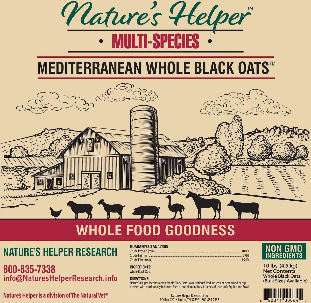 Nature's Helper Mediterranean Multi-Species Non-GMO Whole Black Oats