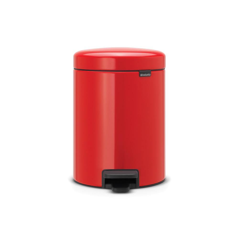 Brabantia NewIcon 1.3 Gal. Passion Red Steel Step-On Trash Can 112089