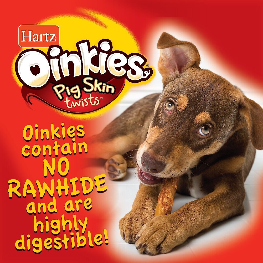 Hartz Oinkies Porkalicious Sizzling Bacon Natural Chew Dog Treats