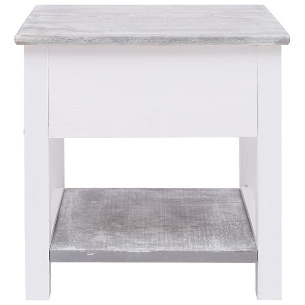 vidaXL Side Table Gray 15.7