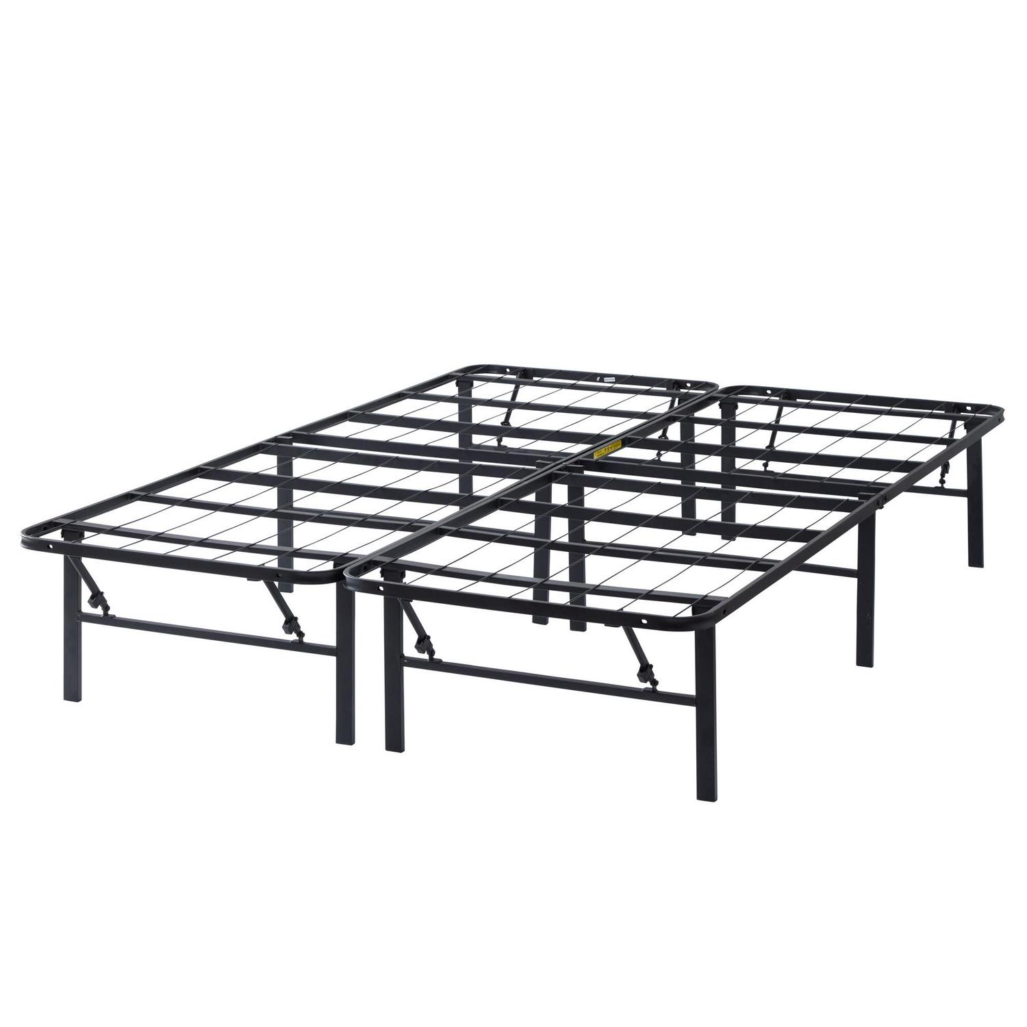 Rest Haven 14 Black Steel Platform Bed Frame， Queen