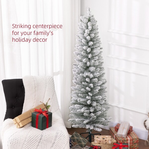 5ft Artificial Pencil Christmas Tree with Metal Base