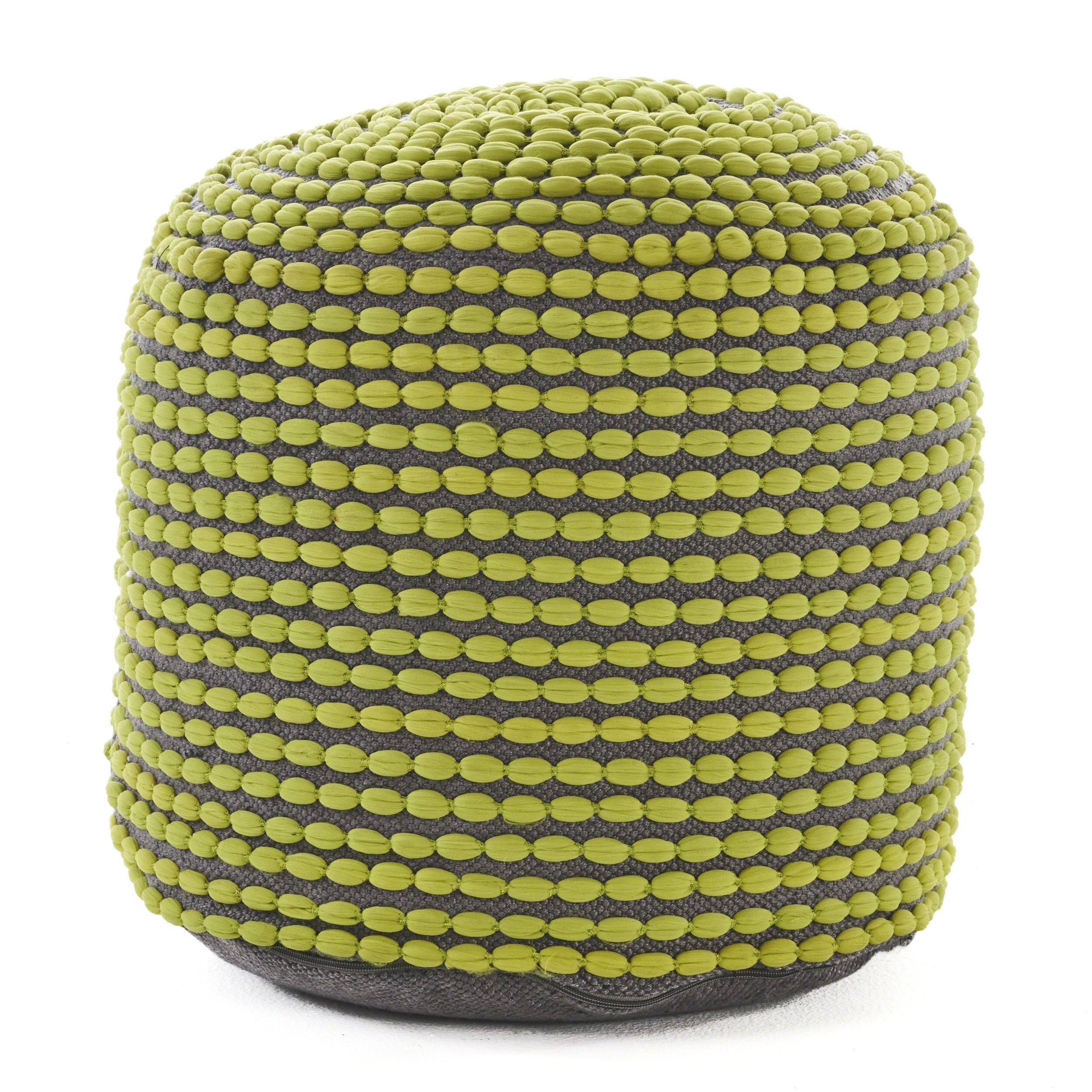 Rosalyn Handcrafted Modern Water-Resistant Fabric Ottoman Pouf