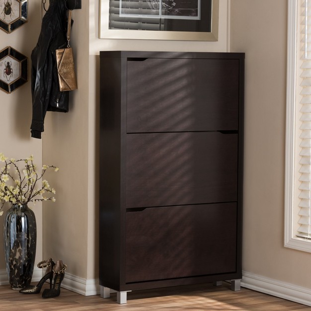 Simms Modern Shoe Cabinet Baxton Studio