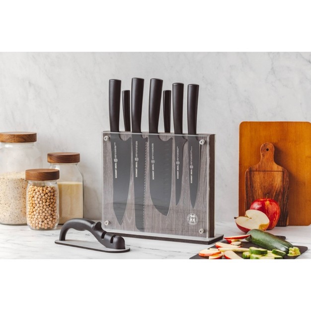 Schmidt Brothers Cutlery 9pc Jet Black Series Knife Block Set