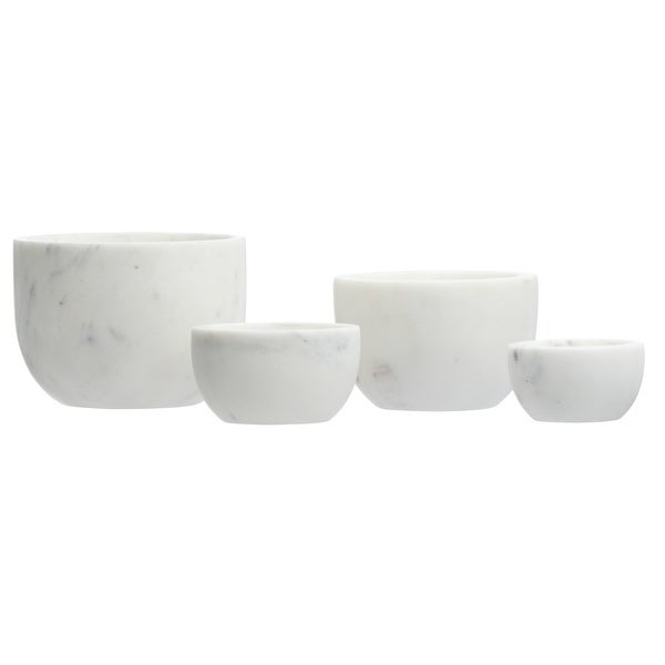 White Marble Bowls (Set of 4)