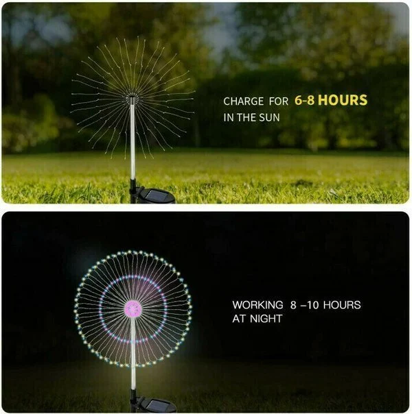 🔥BIG SALE -47% OFF🔥🔥-Waterproof  Solar Garden  Fireworks Lamp