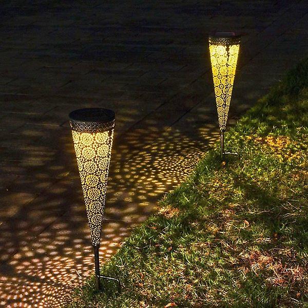 2 Pack Solar Power Led Garden Light Landscape Path Lamp 97781