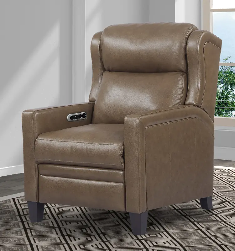 Dart Picket Brown High Leg Power Recliner