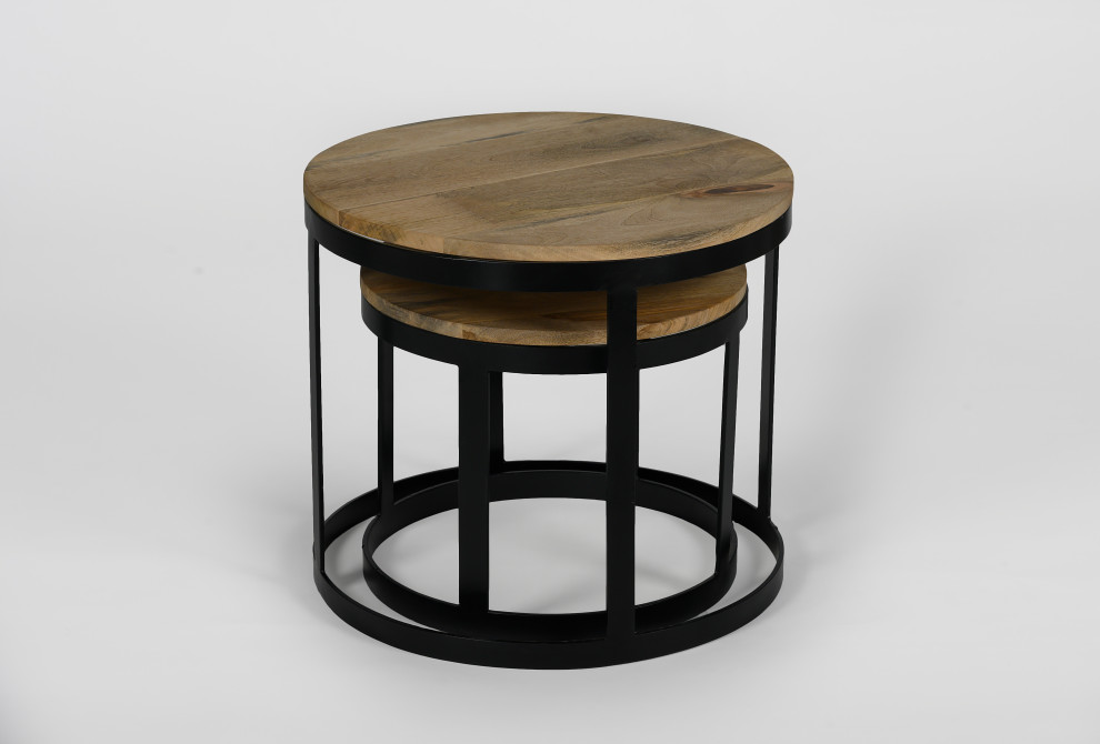 Acero Nesting Table Set of 2   Industrial   Coffee Table Sets   by Union Home  Houzz