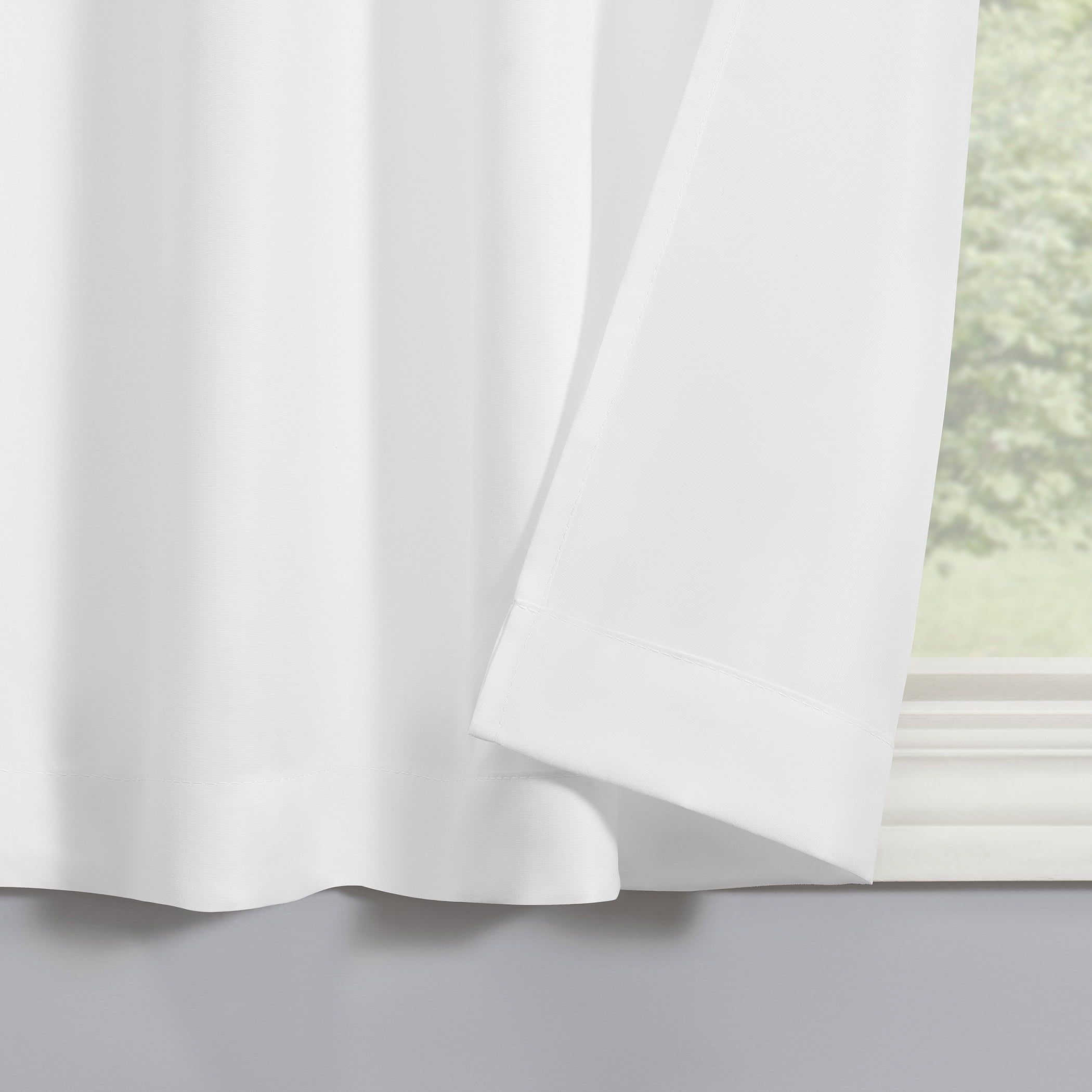 Mainstays Solid 3 Piece Kitchen Curtain Set